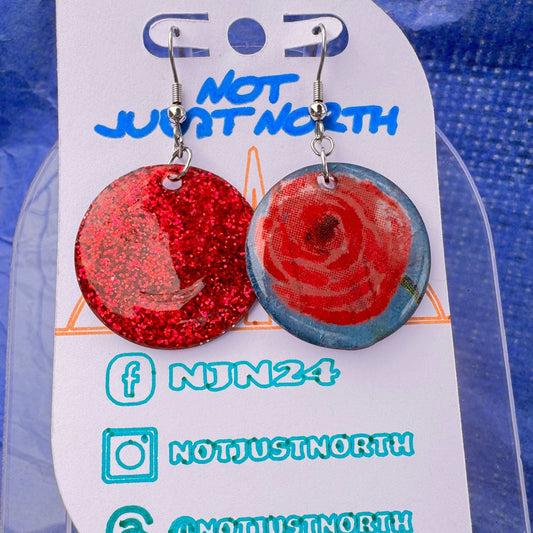 Eternal Bloom Statement Earrings - Mismatched Design | LGBTQ+ Artisan Made