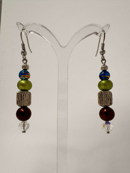 Earth's Story Statement Earrings - 5-Tier Planet Design | LGBTQ+ Artisan Made