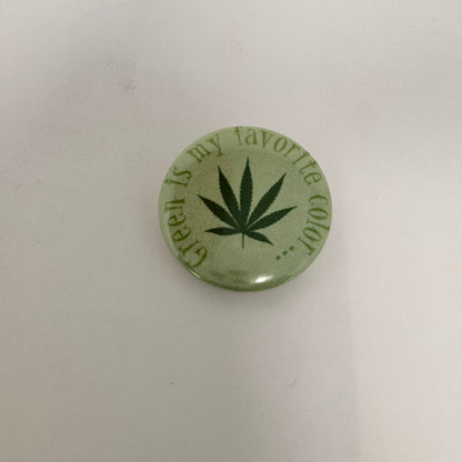Green Favorite Statement Button - Sage Botanical Design | LGBTQ+ Artisan Made