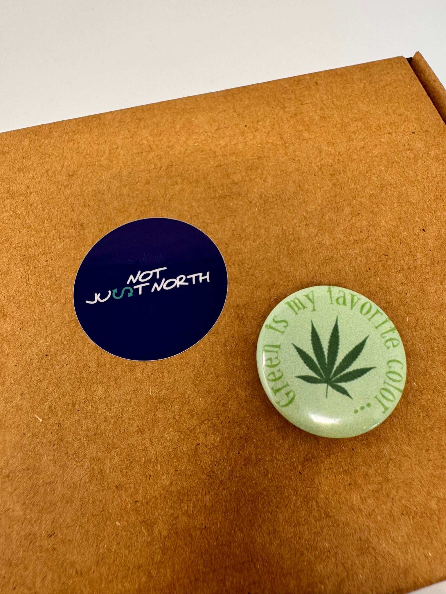 Green Favorite Statement Button - Sage Botanical Design | LGBTQ+ Artisan Made