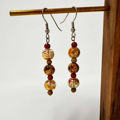 Radiant Spirit Statement Earrings - Sunset Glass Cascade | LGBTQ+ Artisan Made