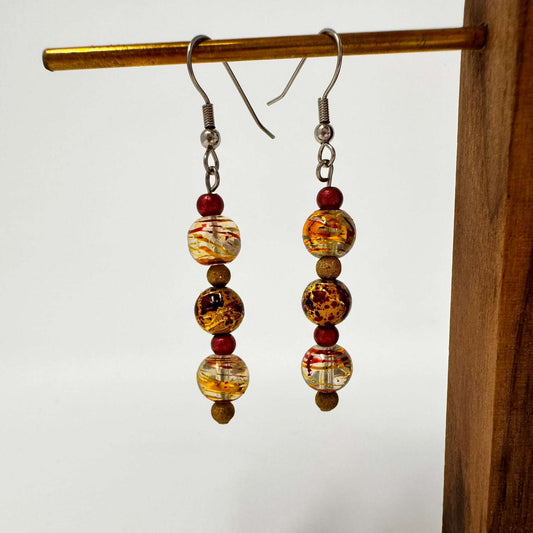 Radiant Spirit Statement Earrings - Sunset Glass Cascade | LGBTQ+ Artisan Made