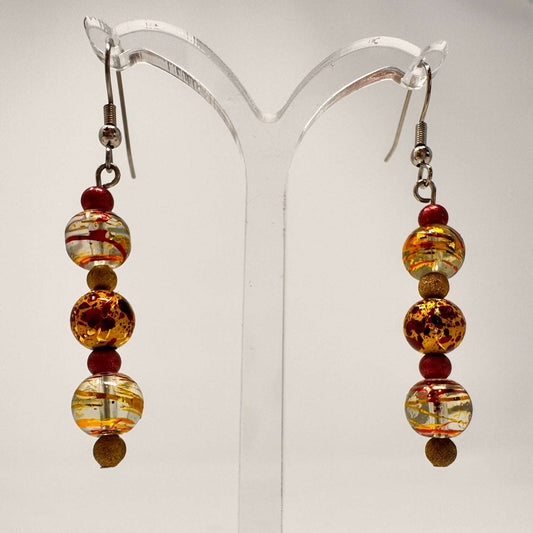 Radiant Spirit Statement Earrings - Sunset Glass Cascade | LGBTQ+ Artisan Made
