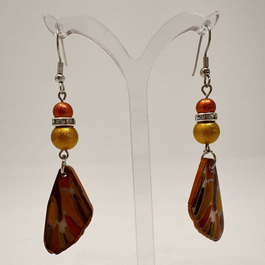 Metallic Wings Statement Earrings - Butterfly Design | LGBTQ+ Artisan Made
