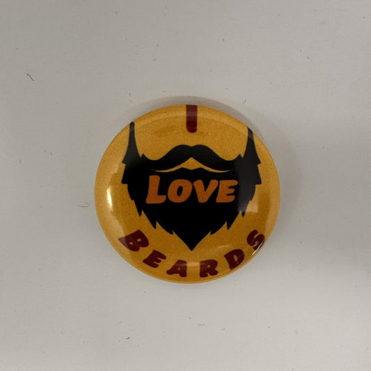 "I Love Beards" Button
